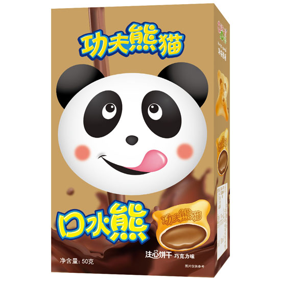 功夫熊貓口水熊注心餅干巧克力味盒裝