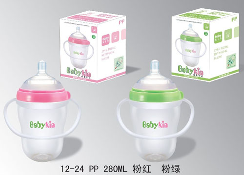 Babykin(貝沁)PP超寬口奶瓶280ml綠色