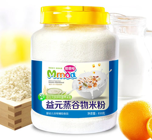 萌萌噠850克益生元鐵鋅鈣蒸谷物米粉