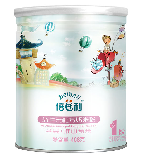 倍芭利蘋果+淮山薏米益生元配方奶米粉罐裝