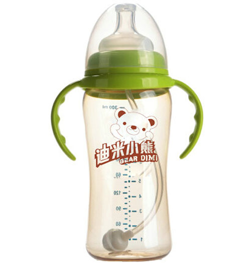 迪米小熊寬口有柄自動PPSU奶瓶300ml