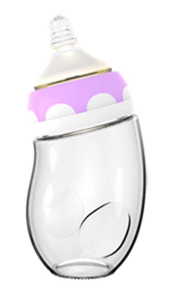 母貝兒熊貓寶寶三色玻璃無(wú)防塵罩紫色