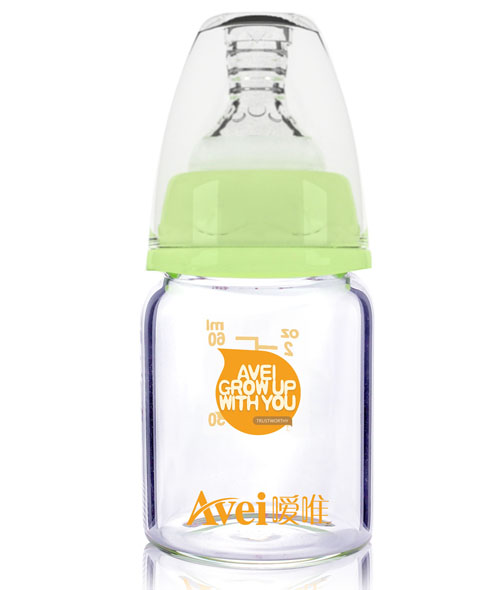 噯唯標(biāo)準(zhǔn)口徑高硼硅玻璃奶瓶(60ml)