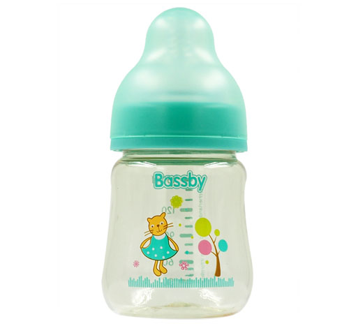 貝斯比小寬口異形PPSU奶瓶150ml綠色