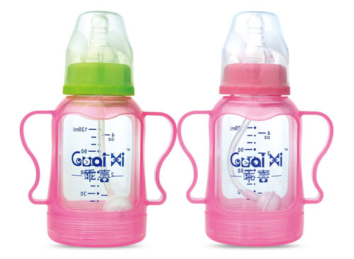 乖喜標(biāo)口防爆高硼硅玻璃自動(dòng)奶瓶120mL G2038