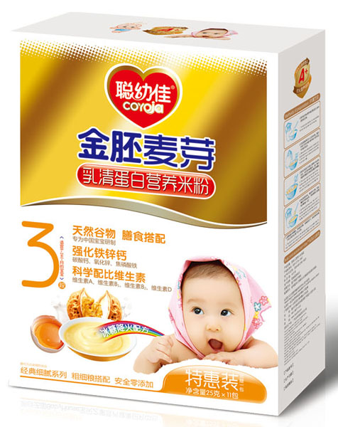 聰幼佳金胚麥芽乳清蛋白營(yíng)養(yǎng)米粉