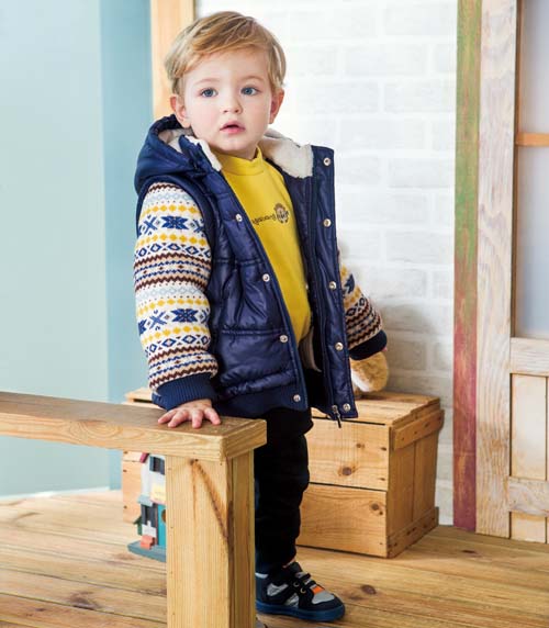 阿卡邦藍色保暖嗎馬甲