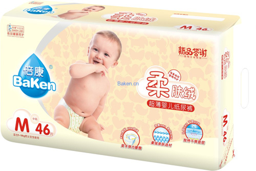 倍康柔膚絨超薄紙尿褲M(mǎn)碼(大包)