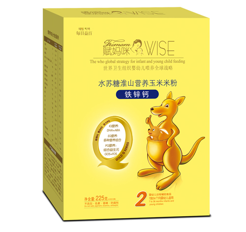 賦媽咪鐵鋅鈣蘇糖淮山營養(yǎng)玉米米粉2段