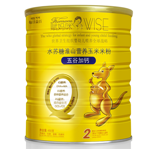 賦媽咪無辜加鈣水蘇糖淮山營養(yǎng)玉米米粉2段