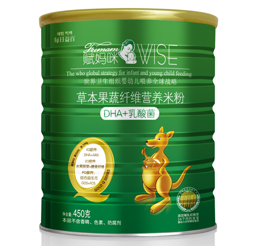 賦媽咪DHA+乳酸菌草本果蔬纖維米粉