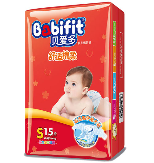 貝愛多舒適棉柔紙尿褲S碼15片小包裝