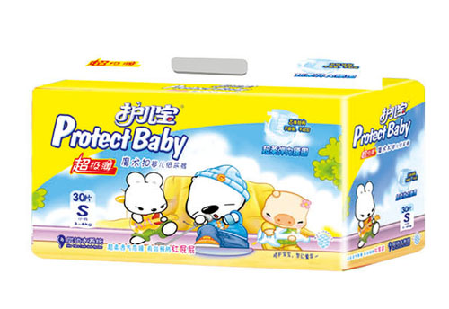 護(hù)兒寶超級(jí)薄彈力嬰兒紙尿褲S碼30片