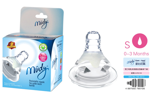 麥地寬口母乳實(shí)感星鉆奶嘴(單個裝)S流量