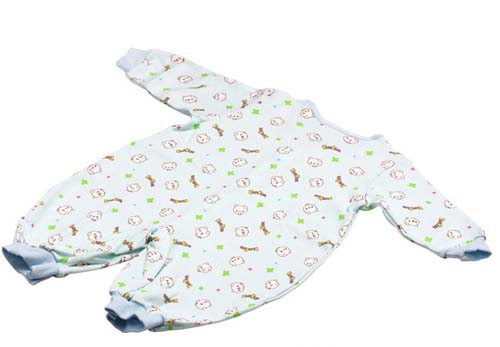 KUNKUN嬰兒棉布長袖兩用兔裝淺藍(lán)色