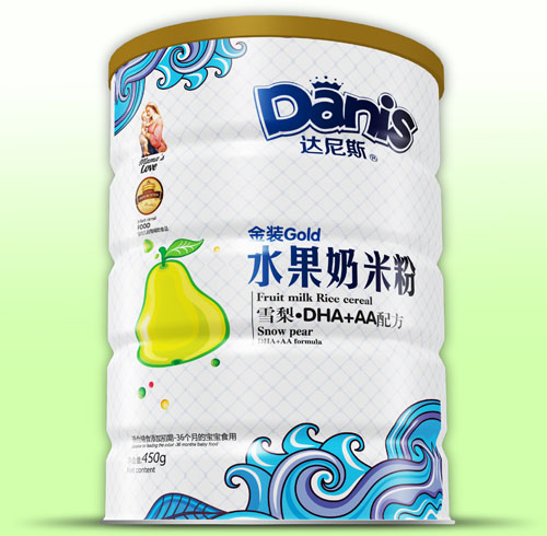 達(dá)尼斯雪梨DHA+AA金裝水果奶米粉