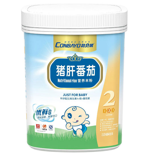 聰貝優(yōu)豬肝番茄營(yíng)養(yǎng)米粉2段聽(tīng)裝