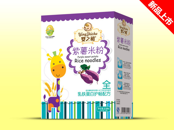 嬰之初乳鐵蛋白護(hù)暢紫薯米粉盒裝