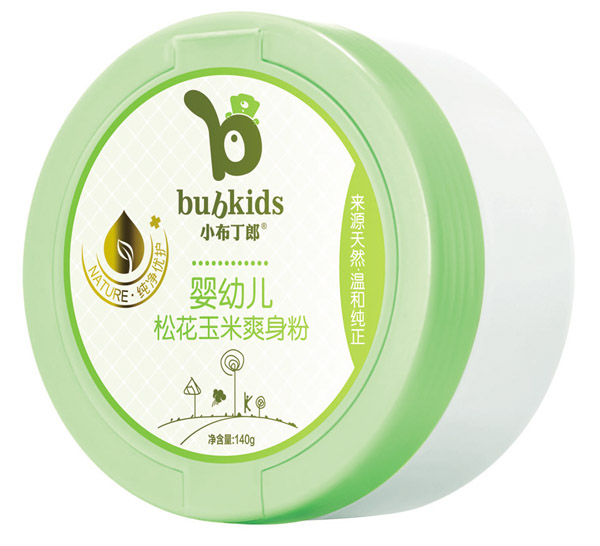 小布丁郎嬰幼兒松花玉米爽身粉