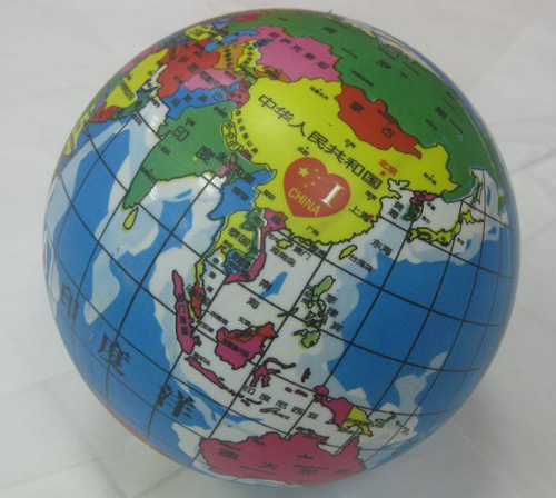 哈哈球8.5寸地球儀充氣玩具