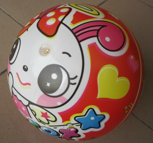 哈哈球8.5寸全印球小兔子充氣玩具