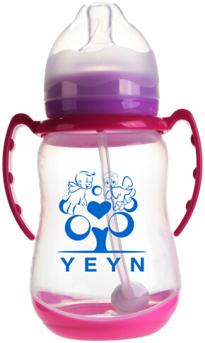 優(yōu)兒優(yōu)女300ml寬口有柄自動帶底座PP奶瓶
