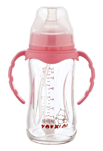 優(yōu)嘻噯全抗體玻璃自動奶瓶紅色200ml