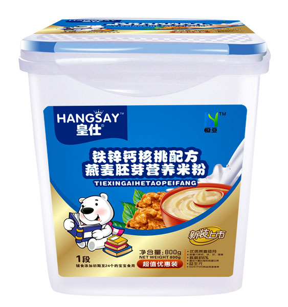 皇仕鐵鋅鈣核桃配方燕麥胚芽營養(yǎng)米粉