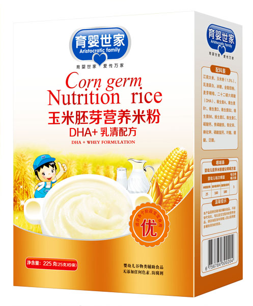 育嬰世家DHA+乳清配方玉米胚芽營養(yǎng)米粉盒裝