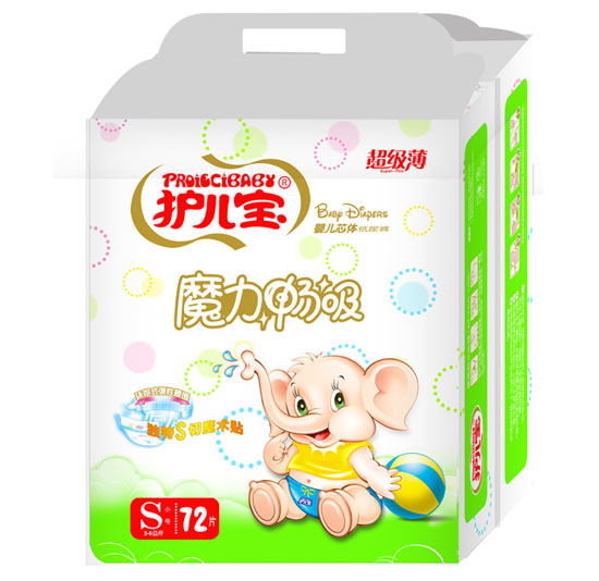護(hù)兒寶魔力暢吸嬰兒芯體紙尿褲S碼72片大包