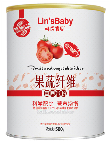 林氏寶貝西紅柿果蔬纖維米粉聽裝