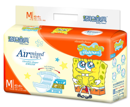 添禧寶貝復合透氣超薄紙尿褲M碼