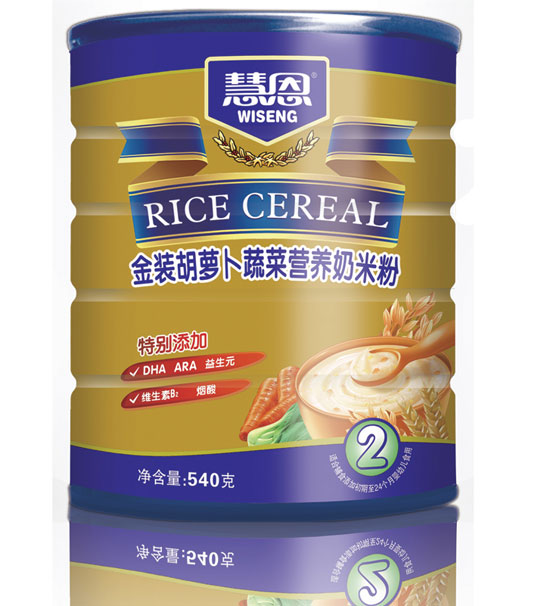 慧恩540克金裝胡蘿卜蔬菜營(yíng)養(yǎng)奶米粉