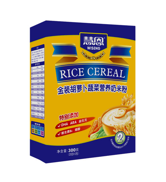 復(fù)件 慧恩300克金裝胡蘿卜蔬菜營(yíng)養(yǎng)奶米粉