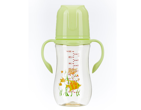貝嬰奇300ML寬口自動PPSU奶瓶綠色