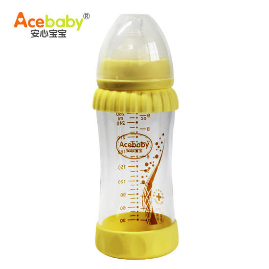 安心寶寶260ml高硼硅玻璃奶瓶