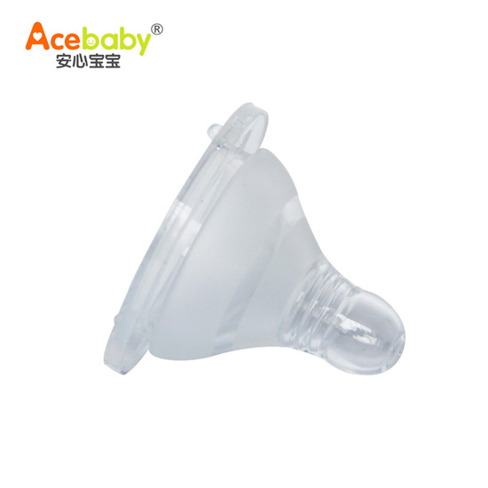 安心寶寶寬口L液體硅膠奶嘴側(cè)面