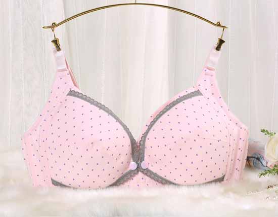 元曼零感輕盈515前開扣無(wú)鋼托哺乳內(nèi)衣內(nèi)褲粉紅玉點(diǎn)