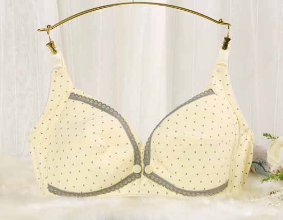元曼零感輕盈515前開(kāi)扣無(wú)鋼托哺乳內(nèi)衣內(nèi)褲黃色玉點(diǎn)