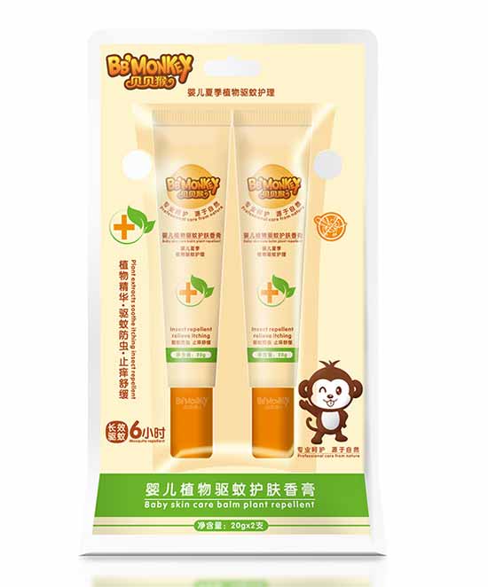 貝貝猴嬰兒植物驅(qū)蚊護膚香膏