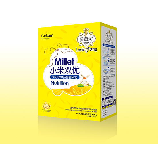 愛茵坊小米雙優(yōu)強化鐵鋅鈣營養(yǎng)米粉盒裝