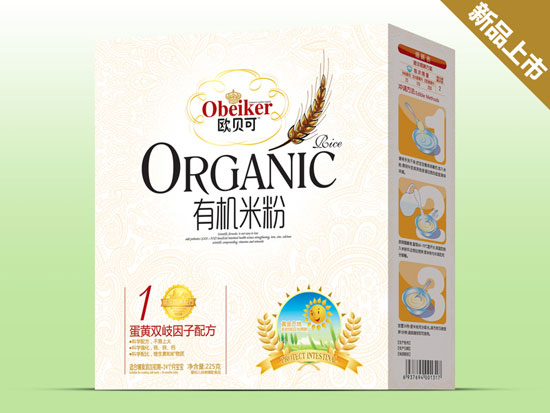 歐貝可蛋黃雙歧因子有機米粉盒裝