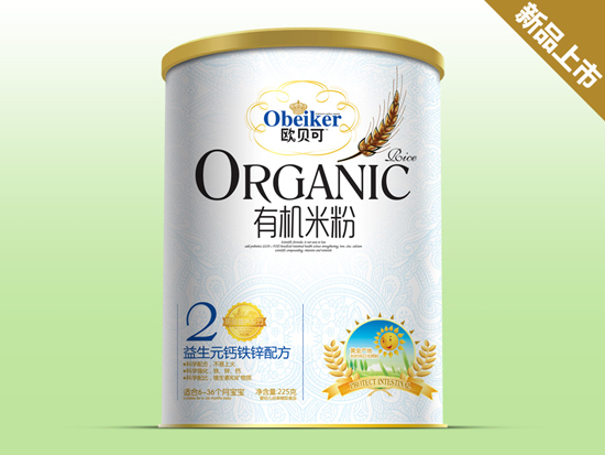 歐貝可益生元鈣鐵鋅有機(jī)米粉聽(tīng)裝