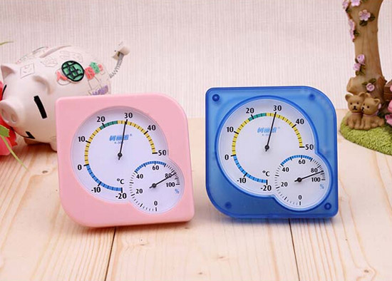 柯麗雅兩用室內(nèi)溫濕度計(jì)鐘表式