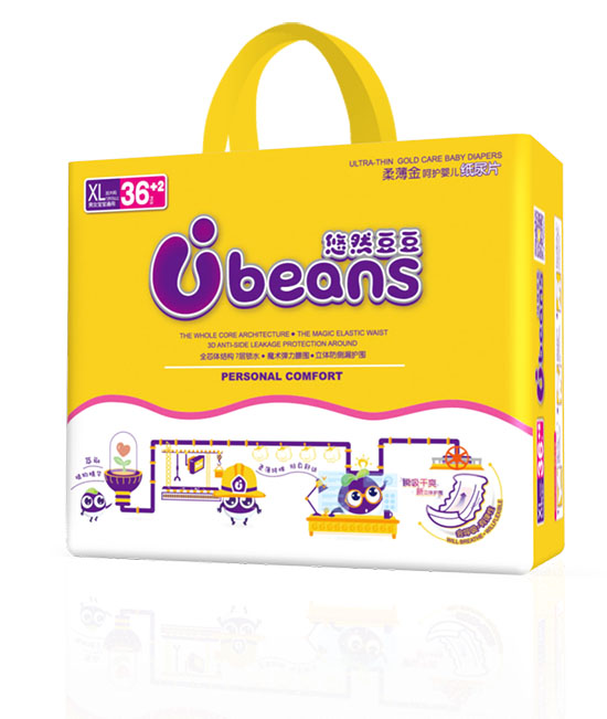 悠然豆豆柔薄金呵護嬰兒紙尿片XL38片