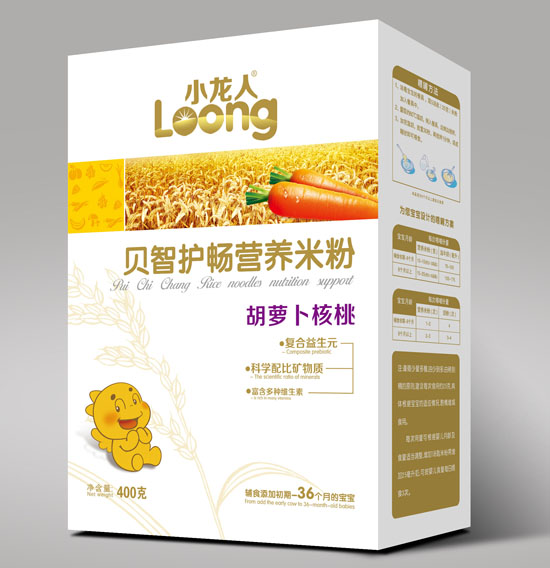 小龍人胡蘿卜核桃貝智護暢營養(yǎng)米粉盒裝