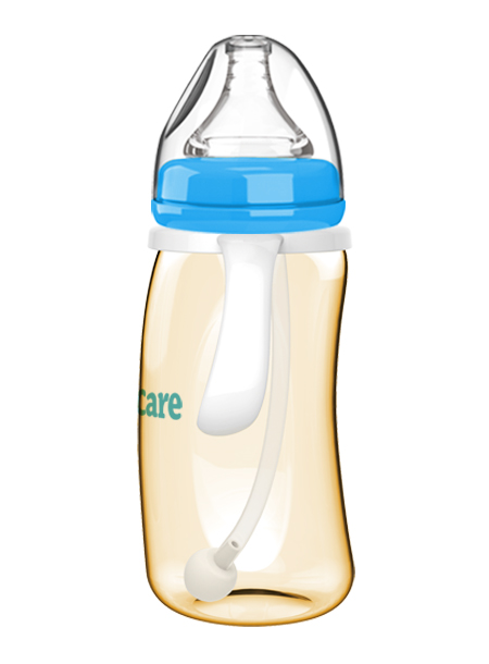 伊斯卡爾320mlPPSU企鵝自動哺乳瓶(藍(lán))