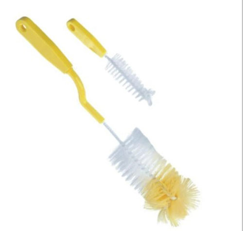 貝佳親尼龍奶瓶刷黃色