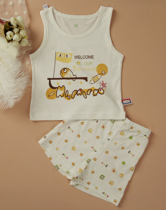 金色小魚麻塞爾纖維單面小魚背心套