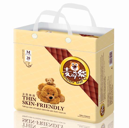麥奇熊嬰兒紙尿片M碼28片小包裝